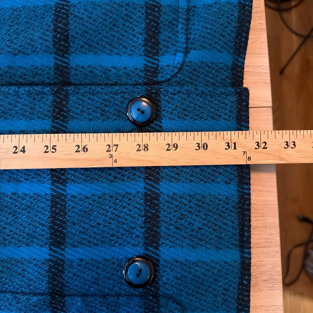 Carlisle Blazer Career 10 Blue Vintage Wool Plaid Structured Business - Picture 9 of 11